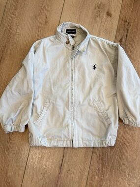 Ralph Lauren Khaki Kids Zip Jacket with Pony Logo